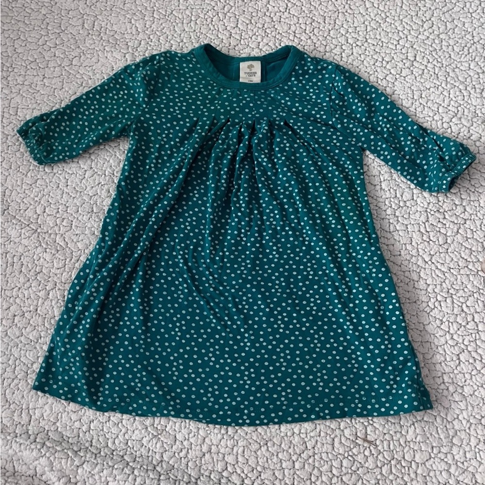 Tucker + Tate Teal and White Polka Dot Dress